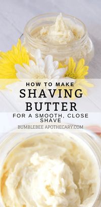 Shaving butter recipe for homemade shaving cream #shavingcream #diy #homemade