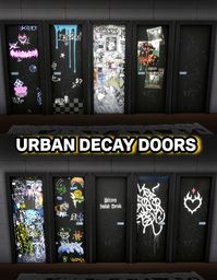 Download these grungey doors here! #sims4 #ts4 #sims4cc #freecc #sims4doors #sims4grunge