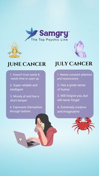 June cancer never trusts people easily....