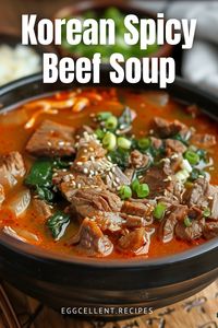 If you’re craving a dish that is both bold and warming, Korean Spicy Beef Soup, or Yukgaejang, is a delightful choice. #Korean Spicy Beef Soup recipe #yukgaejang: spicy korean beef soup #korean spicy beef tofu soup #korean spicy beef and radish soup #korean spicy beef noodle soup #yukgaejang #yukgaejang recipe #yukgaejang ramen #yukgaejang soup #korean food yukgaejang #vegan yukgaejang