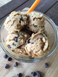 Peanut Butter Chocolate Chip Cookie Dough {THM-S, Gluten Free, Sugar Free, Dairy Free, Low Carb} - My Montana Kitchen