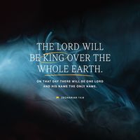 Zechariah 14:9 And the LORD will be king over all the earth; in that day the LORD will be the only one, and His name the only one. | New American Standard Bible - NASB 1995 (NASB1995) | Download The Bible App Now