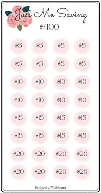 Just Me Saving Savings Challenge Save 400 Dollars Low Budget Fits A6 Envelope PDF - Etsy Cambodia