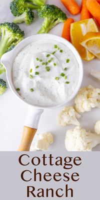 This Cottage Cheese Ranch Dressing recipe is easy to make, is high in protein, and doesn’t have all the additives and preservatives that many store-bought dressings have.