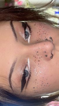 tattoo glitter freckles makeup