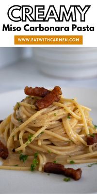 If you want pasta with a twist, creamy miso carbonara can feel daunting. But this recipe keeps it simple and turns out a showstopping dish that’s savory, creamy, and perfectly spicy. Save this pin for a quick, flavor-packed pasta everyone will love!