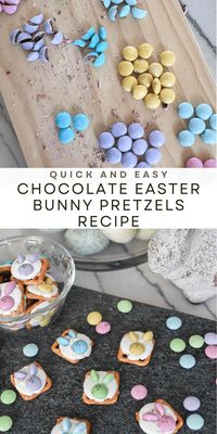 Enjoy a tasty treat for your spring celebrations with this recipe for easy chocolate Easter bunny pretzels.