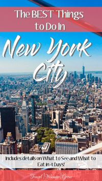 Planning a quick trip to New York? This New York travel guide will provide details on the BEST things to do in in the city, as well as provide details on what to know before you go and what to eat. Visit locations like the statue of liberty, the empire state building, one world trade center, and more! Get tips on the best places to eat and in which hotels to stay as well. #newyorktravel #newyorktraveltips