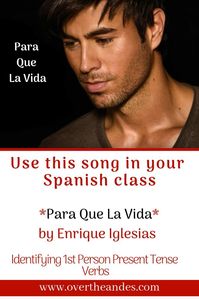 This song utilises the present tense as Enrique sings about how he feels and what he is going through as he misses his love. Listen to the song and pick out as many first person present tense verbs as you can. #EnriqueIglesias #ParaQueLaVida #SpanishLesson