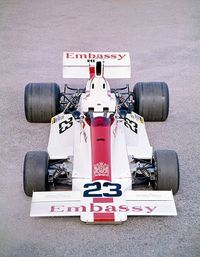 For the 74 F1 season Graham Hill decided to field his own cars, both Lola T370 Ford Cosworth V8s, drove one of them himself, and hired Guy Edwards to drive the other and Rob Walker for timekeeping and team mangement