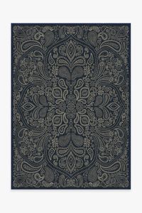 Iris Apfel Paisley Prom Midnight Tufted Rug | Ruggable