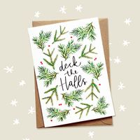 Deck the Halls Scandi Christmas Card  | Annie Dornan Smith Home and Paper Goods UK