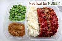 Manly meatloaf meal packed and frozen in EasyLunchboxes. Reheat when ready!