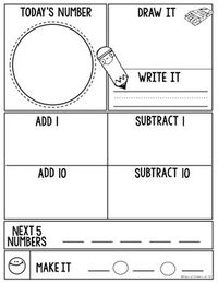 Math Boards {Today's Number} Kindergarten and First Grade