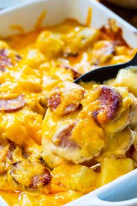 Cheesy Potatoes with Smoked Sausage