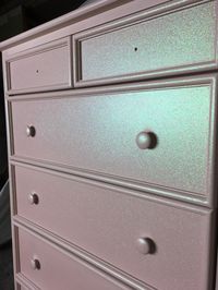 DIY Rust-Oleum Glitter Paint Dresser Makeover with the HomeRight Super Finish Max and Spray Shelter. Full How To Tutorial and Video