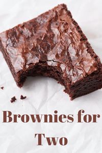 The best brownies for two, this is the perfect Valentine's Day treat! This easy Valentine's day dessert makes small batch brownies.