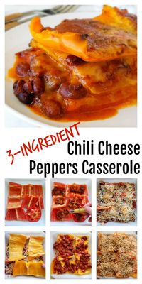 Easy 3-Ingredient Chili Cheese Peppers Casserole Recipe on ShockinglyDelicious.com