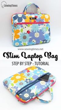 DIY Slim Laptop Bag 13″ | 노트북 가방 만들기 | How to make laptop case with outside pocket [sewingtimes]