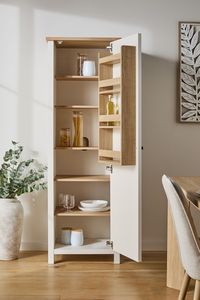 Cream Malvern Oak Effect Kitchen Larder Cupboard - Image 1 of 7