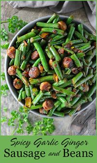 Garlic Sausage And Beans for the holidays or everyday!