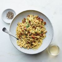 Clams Carbonara