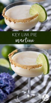 How to Make a Key Lime Pie Martini #cocktail #recipe #martini #keylime #keylimepie #dessert #drink #lime #vodka