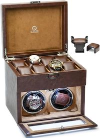 Amazon.com: Watch Winder Box for Automatic Watches - 8 Watch Slots - Luxury & Elegant Gift - Cofee Brown : Clothing, Shoes & Jewelry