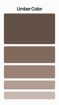 Umber is a dark, earthy shade of brown with a hint of green or yellow undertone, inspired by the natural pigment. It conveys a sense of warmth, rustic charm, and natural elegance.