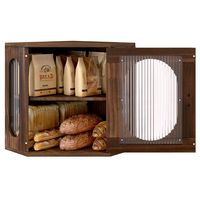 PRICES MAY VARY. Natural Pine Wood Construction: Crafted from 100% premium pine wood, this bread box overall structure is sturdier than other styles, the box surface is repeatedly wiped with a protective oil, for longer-lasting use in your kitchen counter Large Corner Bread Box: Traditional styles typically measure 12-15” W x 9-10” H. Our upgraded breadbox measures 17.75”W x 14.48”H, larger in size with more storage capacity to store more of your favorite types of bread and snacks Horizontal/Vertical Placement: When you have multiple of the same style, you can arrange them horizontally or vertically according to your needs to create a larger storage box, allowing you to quickly find what you need Adjustable & Removable Shelf: The shelf in this bread container is adjustable and removable, a