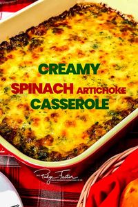 Creamy Spinach Artichoke Casserole is the ultimate comfort food. This casserole takes the all-time favorite spinach artichoke dip to new heights, combining nutritious spinach and tangy artichokes in a rich Mornay sauce. 