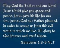 Galatians 1:3-5 NLT