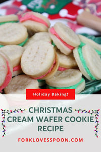 This Christmas Cream Wafer Cookie Recipe is packed with sweet, buttery goodness. With 7 simple ingredients, they are so easy to make and are melt-in-your-mouth delicious. Perfect for holiday baking and can be made ahead of time, since they freeze great!