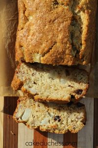 Banana Pear Bread with Dark Chocolate Chips