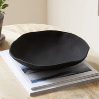 Black Ripple Edge Decorative Bowl - Marquis & Dawe