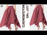 How to cut Handkerchief Skirt (Just Two measurements) - YouTube