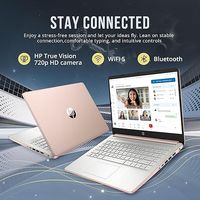 HP Stream 14" HD BrightView Laptop, Intel Celeron N4120, 16GB RAM, 288GB Storage (128GB Emmc+ 160GB Docking Station Set), Intel UHD Graphics, 720p Webcam, Wi-Fi, 1 Year Office 365, Win 11 S, Gold
