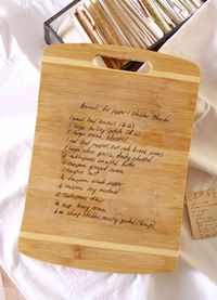 Here's how to turn a family recipe into an heirloom cutting board, which also makes a lovely handmade gift.