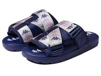 Kappa 222 Banda Mitel 8 - Shoes : Blue Patrol/Grey/Light Lilac : Level up your regular slip-on by opting for the stylish Kappa 222 Banda Mitel 8 sandals. Textile upper and lining. Slide-in style. Adjustable straps for a precise fit. Brand's iconic logo print on the strap. Open toe. Synthetic outsole with high traction and durability. Imported. Measurements: Weight: 11 oz. Measurements: Weight: 11 oz Product measurements were taken using size Men's 9, Women's 10.5, width Medium. Please note that