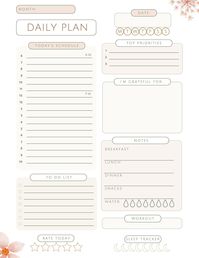 Daily Planner Digital Planner Printable Planner - Etsy