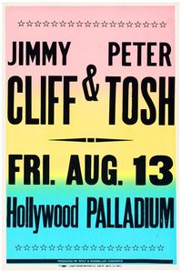 Consert Poster - Peter Tosh & Jimmy Cliff - 1982, Aug 13 - Hollywood Palladium, Los Angeles, California, USA (2)