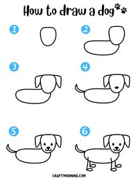 How to Draw a Dog for Kids (Easy) - Crafty Morning