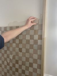 Powder Room Makeover: Zellige Tiles & Faux Cement Countertop