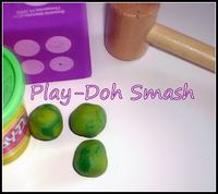 The Activity Mom: Play-Doh Smash Game (rolling dice and counting how many Play-Doh balls to smash)