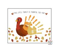 Thanksgiving Thankful Turkey Handprint Art / Fall Handprint Craft / Seasonal Preschool Crafts / Kids and Teacher Art / Autumn Handprint Art by IttyBittyKeepsakeArt on Etsy