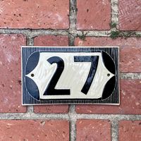 Classic Address Sign Sgraffito House Number Plaque/tile - Etsy