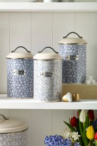 Buy Set of 3 Blue Cordelia Floral Storage Tins from the Next UK online shop