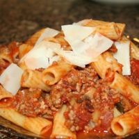 Dads Bolognese Meat Sauce - "This sauce is very different than the other bolognese already listed. It takes a little work, but after you make it once or twice it is really easy... and SO GOOD! My dad used to make it for us almost every weekend, and now I make it for my family!"