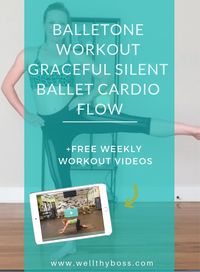 If you're bored of your usual cardio workout, try this Balletone workout video! Balletone is a cardio ballet fitness class and is a great at home workout for women (no equipment needed!) As a Master Trainer for Balletone, I love sharing ballet cardio fitness with others!   #barre #cardio #workoutvideo