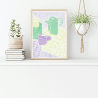 Coffee Break Art Print by Helena Megson Designs - Fy